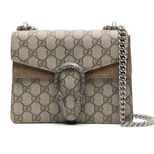 Gucci Taupe Dionysus GG supreme Shoulder Bag